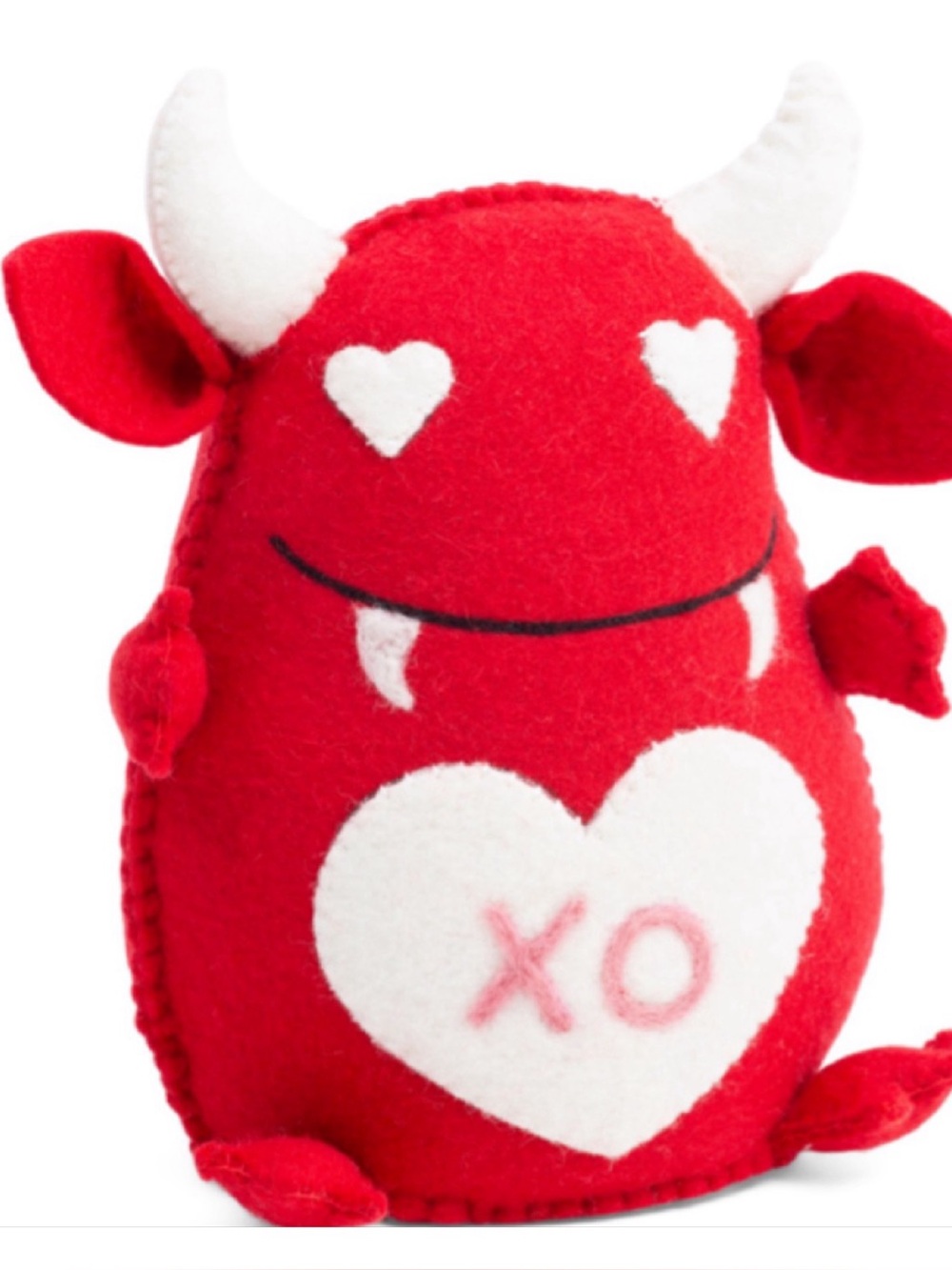 Love and Cupcakes Valentine's XO Monster 9” Tabletop Felt Decoration! Brand Ne